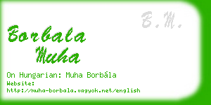 borbala muha business card